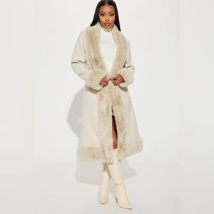 Fashion Nova Fur Trim Coat